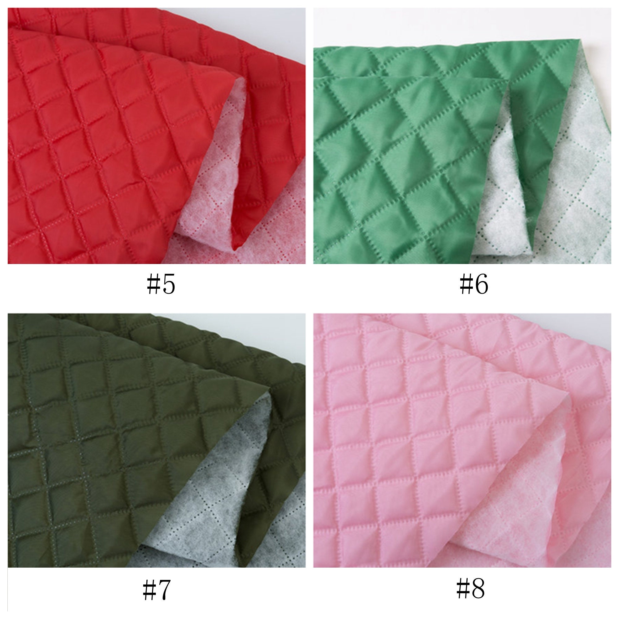 20 Colors Cotton Lining Fabric Thick Quilted Fabric Warm Etsy