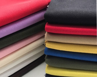 Washed Thick Denim Fabric: 100% Cotton Twill, By The Half Yard