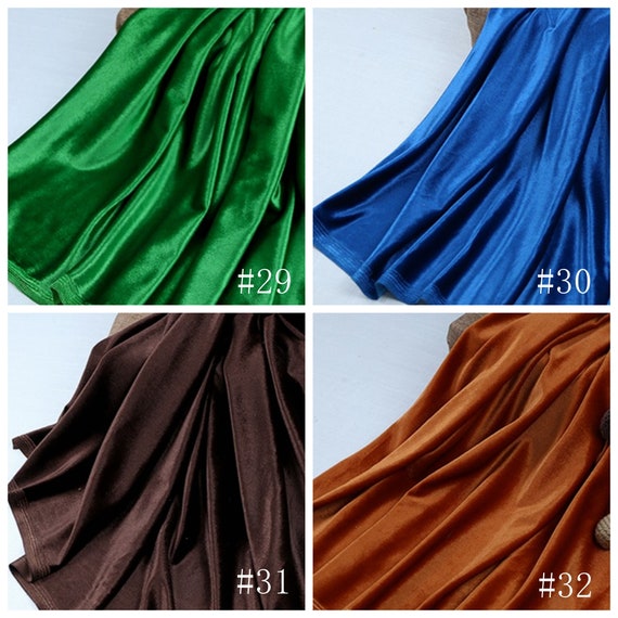 Meetee 50/100X145cm Polyester Spandex Velour Fabric Bronzing Tricot DIY  Dress Elastic Velvet Cloth Sewing Accessories