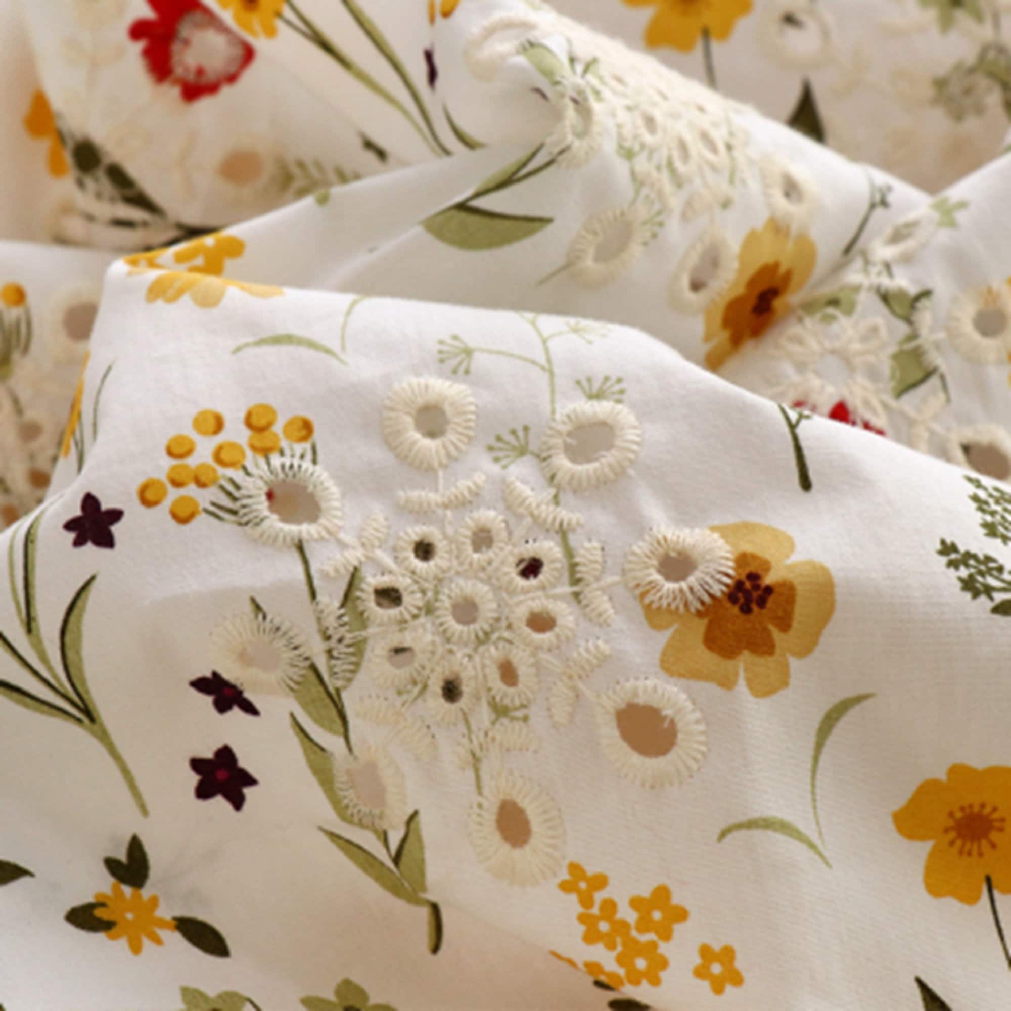 Width 55'' Cotton Fabric Printed Fabric Embroidery Etsy