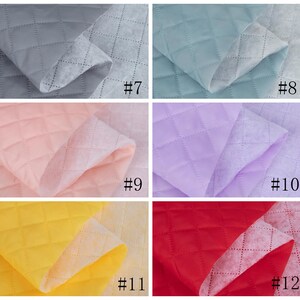 Quilted Polyester Lining Fabric, Warm Winter DIY Material, 59 Inch Width image 4