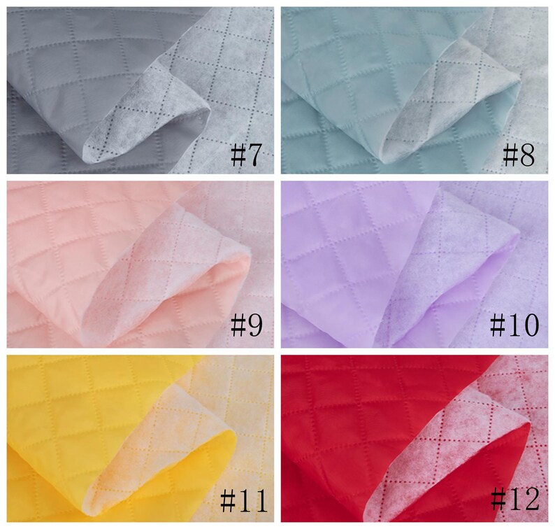 Quilted Polyester Lining Fabric, Warm Winter DIY Material, 59 Inch Width image 4