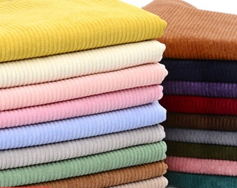 8 Wales Polyester Corduroy Fabric: Winter Coat & Home Decor, By The Half Yard
