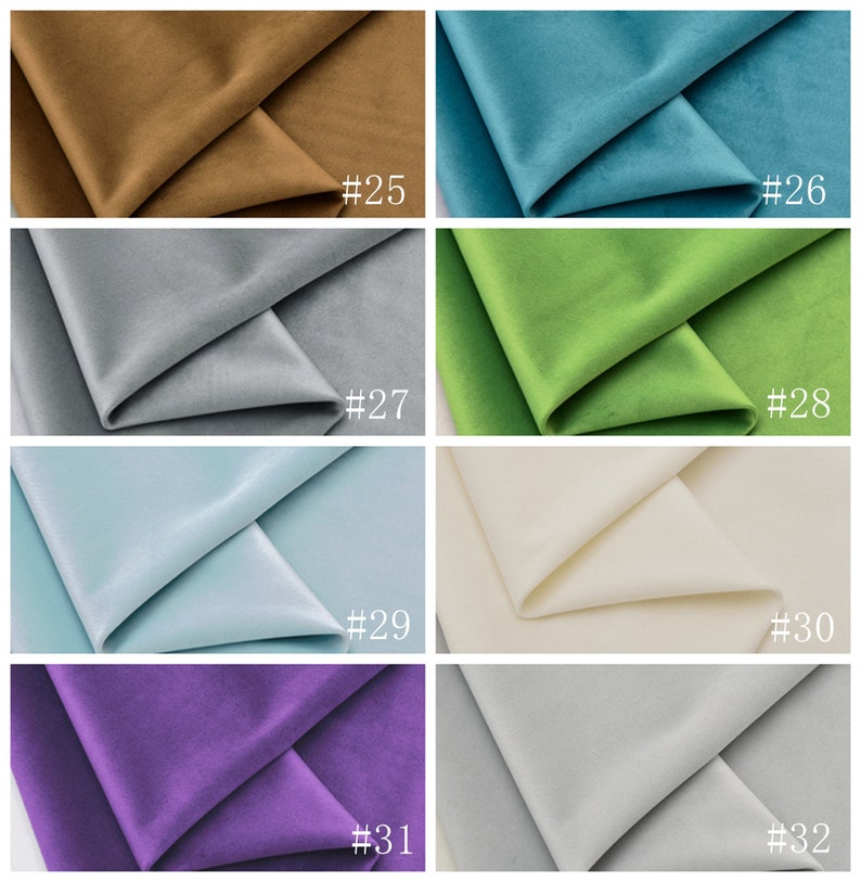 56 Colors Velvet Fabric Soft Velvet Fabric Velvet Upholstery Etsy
