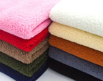 Lamb Velvet Fabric: 63'' Wide Polyester Plush - By the Half Yard
