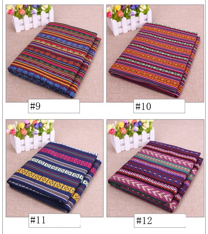 Selling Nepal Fabric Nepal Style Colorful Jacquard Striped Etsy