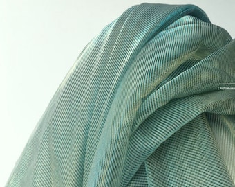 4 Way Stretch Mesh Fabric Yellow Green Blue Gradient Mesh See Through Dress Fabric Stage Fabric Designer Fabric By The Yard