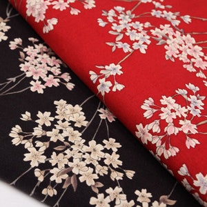 2 Colors Japanese Fabric - 100% Cotton - Sewing Fabric - by the half yard