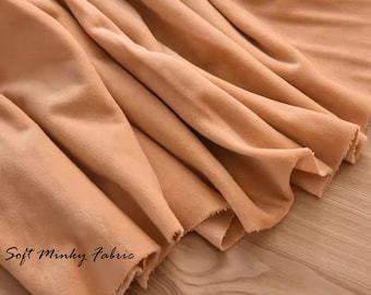 Solid Smooth Minky Fabric: Polyester Plush Cuddle Material (50cm*50cm)