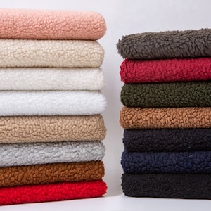 Lamb Velvet Fabric, Cotton Fabric, Soft Fabric, Winter Fabric, Thick Fabric, Warm Fabric, Coat Fabric, By the half yard