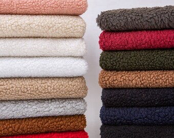 Lamb Velvet Fabric, Cotton Fabric, Soft Fabric, Winter Fabric, Thick Fabric, Warm Fabric, Coat Fabric, By the half yard
