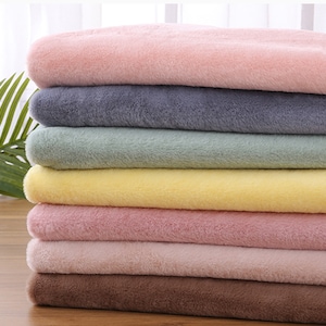 Solid Smooth Minky Fabric Cuddle Fabric Plush Toys Fabric Faux Fur Fabric By The Half Yard