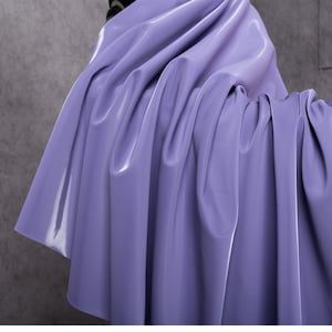 Tela de cuero lavable violeta, tela de cuero PU, tela para abrigos, tela de diseño By The Half Yard