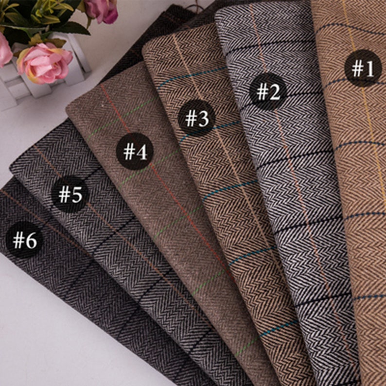 6 Style Vintage Wool Fabric Coat Fabric woolen fabric Etsy