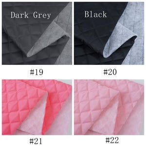 Quilted Polyester Lining Fabric, Warm Winter DIY Material, 59 Inch Width image 6