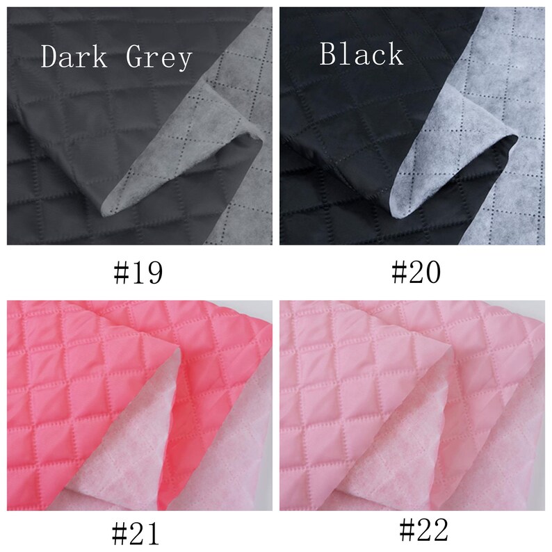 Quilted Polyester Lining Fabric, Warm Winter DIY Material, 59 Inch Width image 6