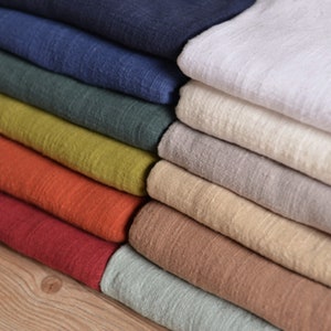 Bamboo Texture Cotton Linen Fabric: Soft Lightweight Flax (1/2 Yard)