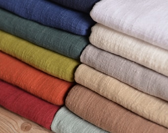 Bamboo Texture Cotton Linen Fabric: Soft Lightweight Flax (1/2 Yard)