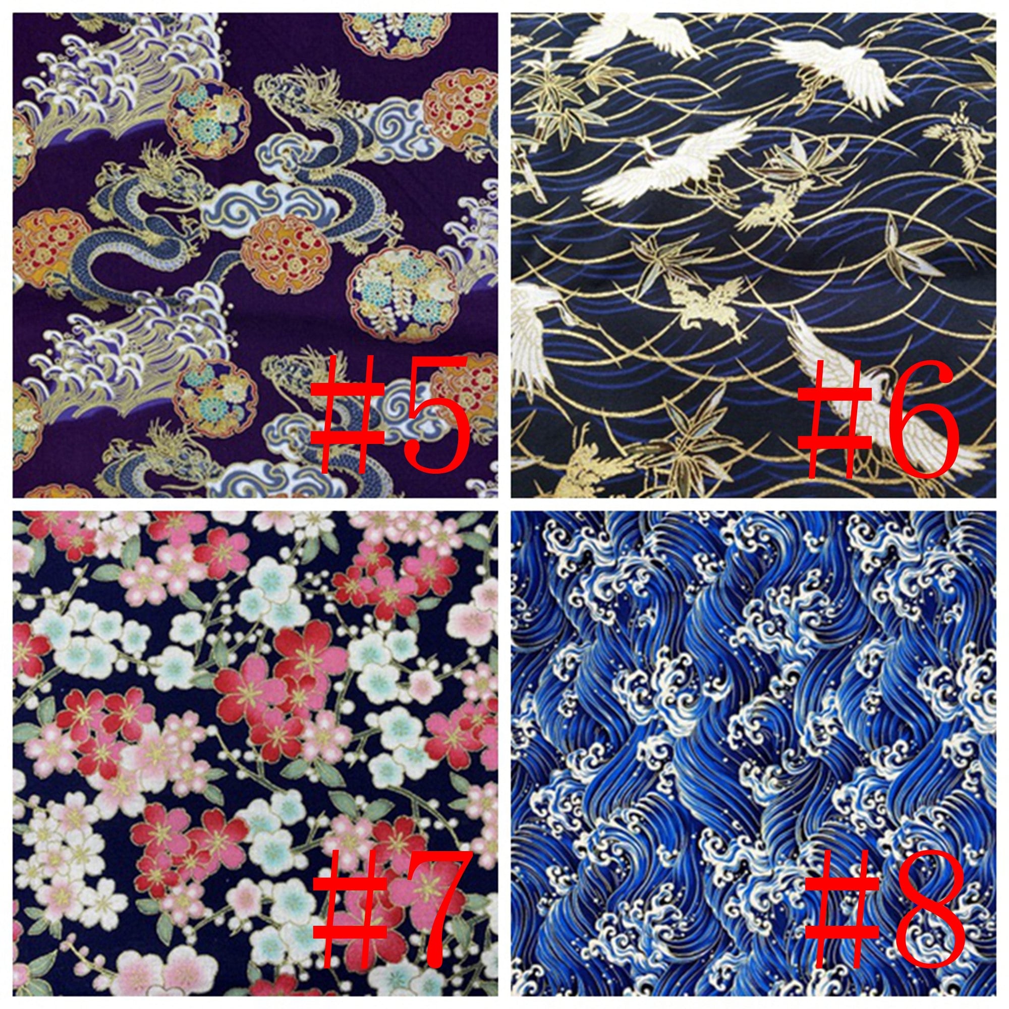 100% Cotton Fabric Japanese Fabric Print Fabric Bronzing - Etsy