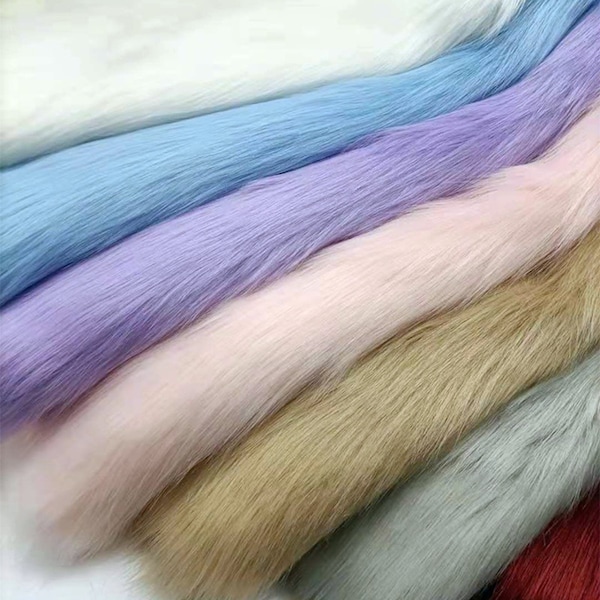 Tissu de fourrure à poils longs, tissu de fausse fourrure, tissu de fourrure de cosplay, matériau de combinaison de fourrure, shag de luxe, fourrure artisanale d'accessoires photo pour nouveau-nés