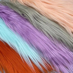 Long Pile Fur Fabric, Faux Fur Fabric, Cosplay Fur Fabric, Fursuit Material, Luxury Shag, Newborn Photo Prop craft fur