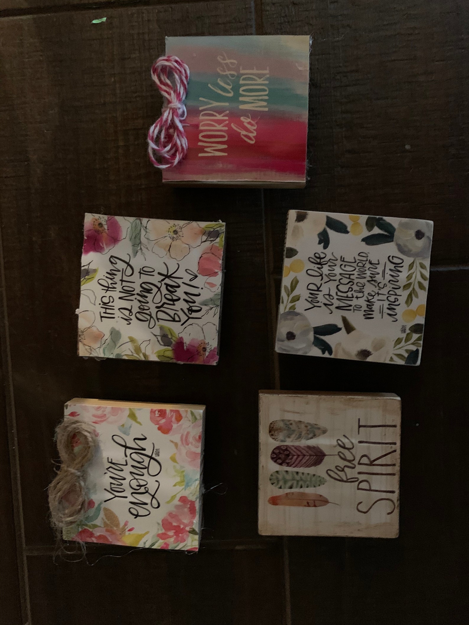 Set of 5 wooden Etsy