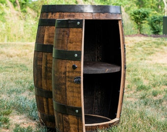 Whiskey Barrel liquor cabinet Single Door