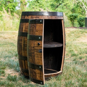 Whiskey Barrel liquor cabinet Single Door