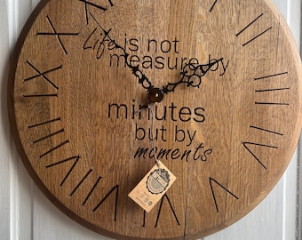 Whiskey Barrel Head Wall Clock