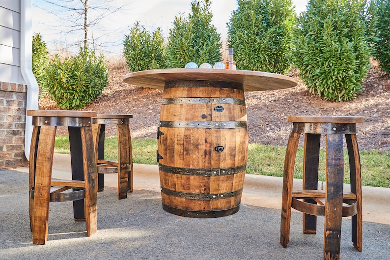 natysdeco Whiskey Barrel Table - Thumbnail 3