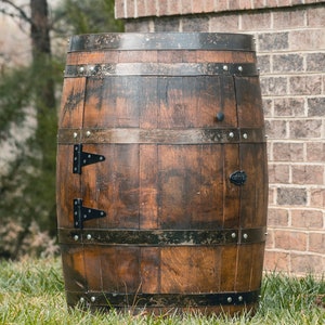 Whiskey - Bourbon Half Barrel Cabinet