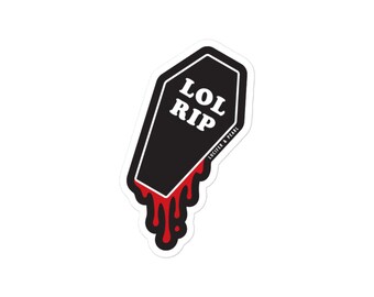 LOL RIP Coffin Sticker (Bloody ver.) - Drawlloween Day 21 - Coffin