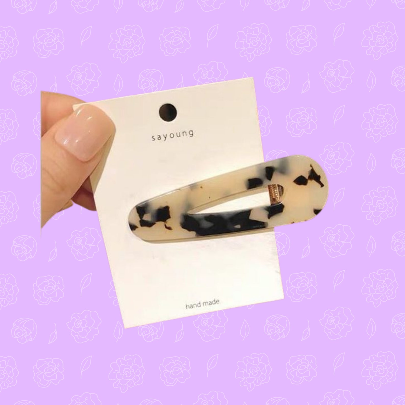 Waterdrop Resin Hair Clips with Gold Backing Etsy