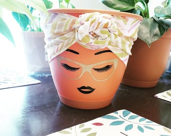 Flower pot/custom flower pot/black girl flower pot/black girl magic/custom flower pot/indoor flower pot/planters/plant accessories