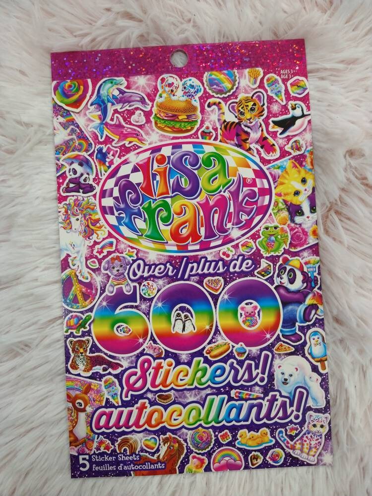 Lisa Frank Coloring Book for Adults Relaxation Set ~ Advanced Lisa Frank Adult Coloring Book with 50 Bonus Stickers (lisa Frank Bundle)