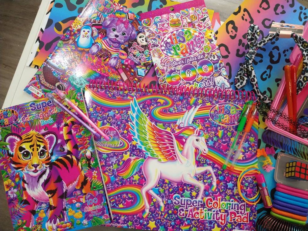 Lisa Frank Sticker Book Ultimate Bundle Set ~ Over 2400 Bright Colorful Lisa Frank Stickers (20 Lisa Frank Party Favors Sticker Sheets)