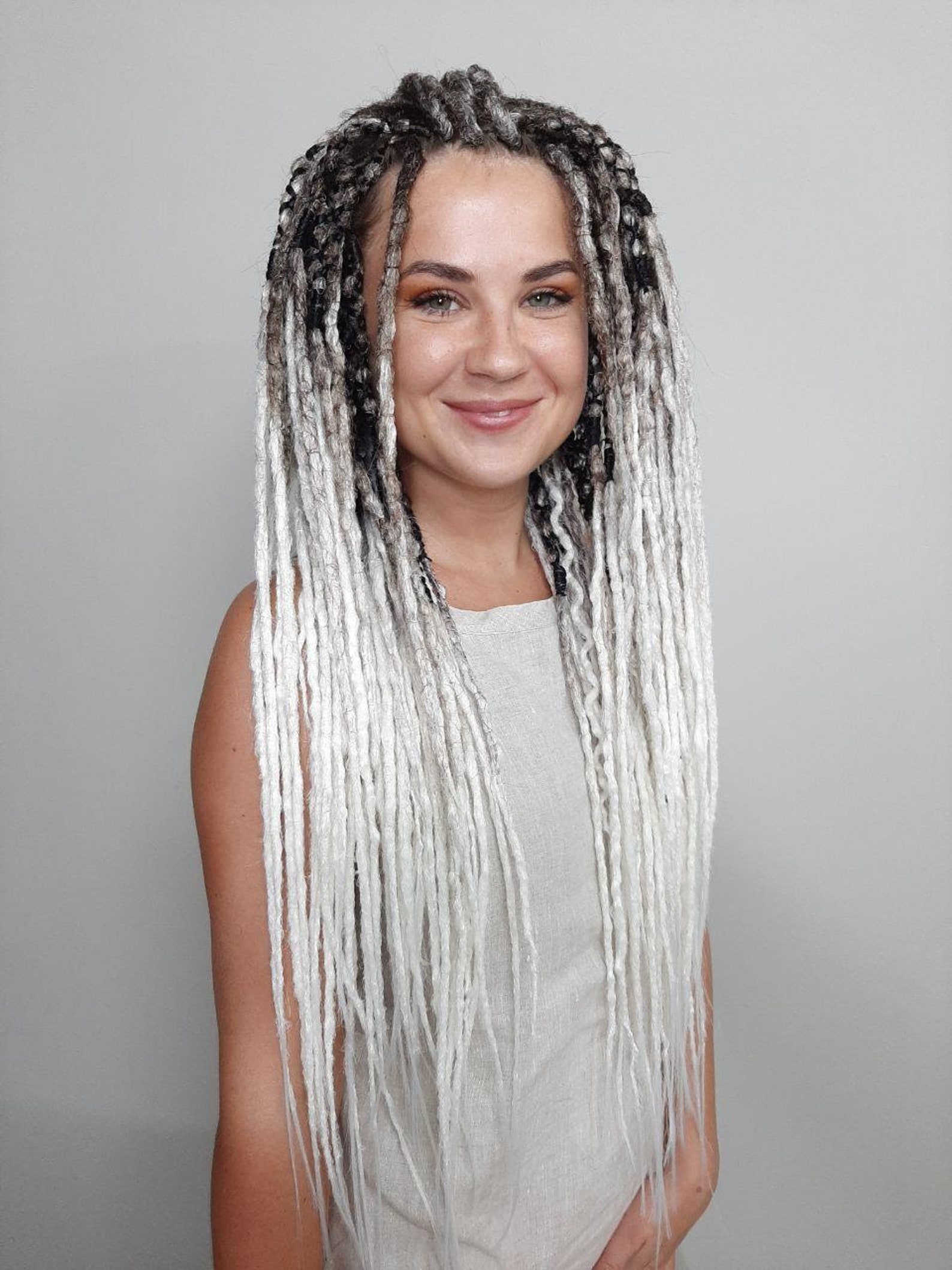 Fake dreads on short hair. Blonde dreadlocks, Fake dreads, Dread