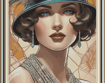 Cross Stitch Chart - Art Deco Lady No. 619