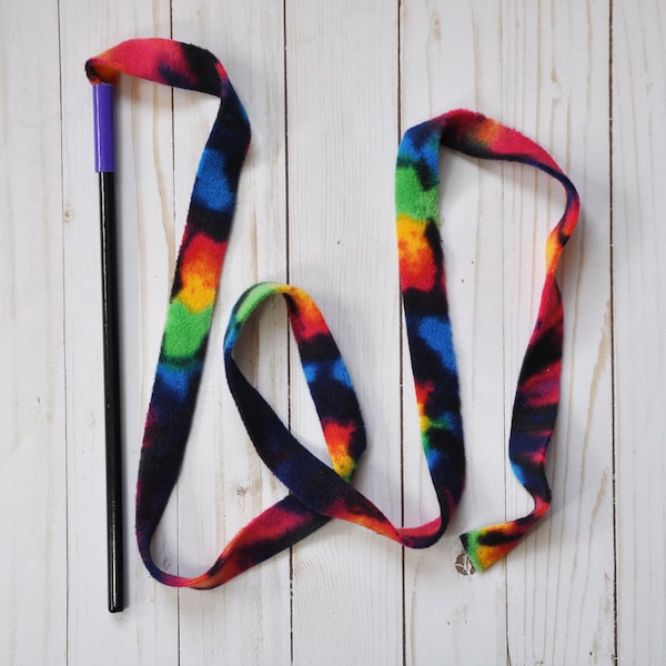 Rainbow Cat Teaser Wand Toy