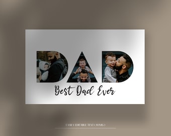 Best dad ever photo collage template