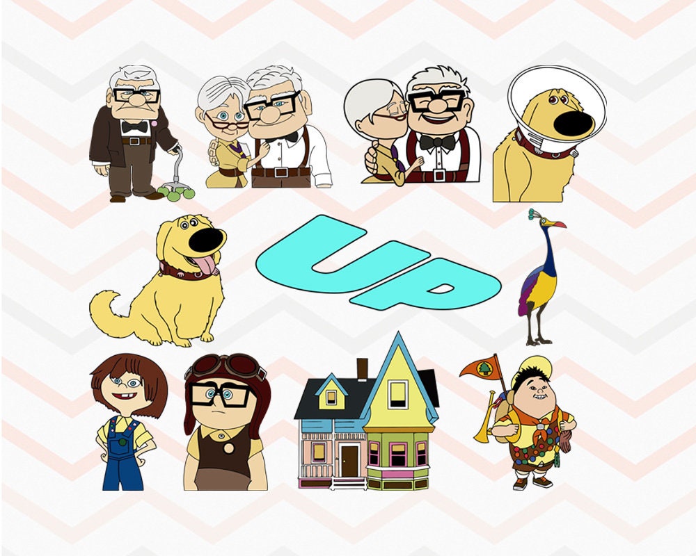 Up movie bundle Svg Up movie svg eps dxf png cutfiles for | Etsy