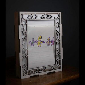 Parent&#39;s Picture Frame-moon stars SVG DXF