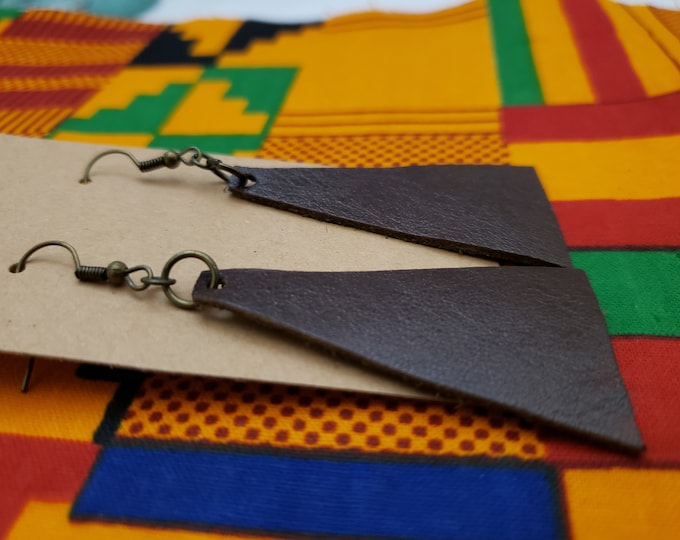 Handmade Leather Drop Earrings: Lightweight Fashion Jewelry