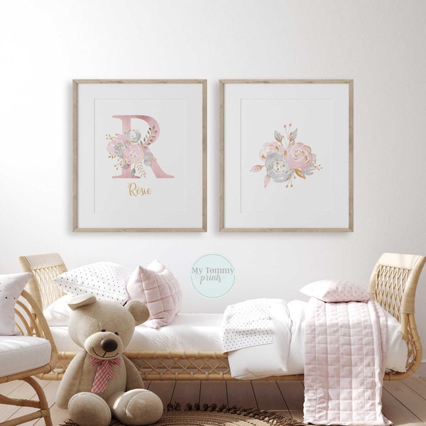 Baby Girl Wall Art Etsy
