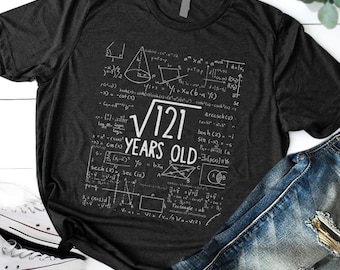 11th Birthday Shirt, 11th Birthday Gifts, Square Root of 121 11 Years Old, Funny Birthday T-Shirt, Sweet Eleven Shirt, Hello 11, Math Tee