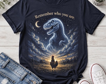 Remember Who You Are Shirt, Funny Dinosaur Chicken T-Shirt, Evolution Meme Tee, Cute Dino Graphic Shirt, Funny Animal Lover Gift