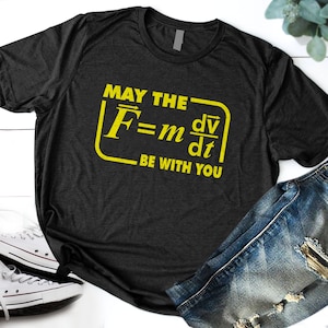 May The Force Be With You Shirt, Math Gift, Math Shirt, Funny Math Gift, Physics Gift, Physics Shirt,Science Lover Tee, Geek Nerd Shirt
