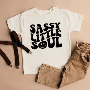 Sassy Little Soul Shirt, Retro Neutral Boho Girls T-Shirt, Trendy Sassy Shirt for Girls, Preppy Shirt, Aesthetic Shirt,Funny Shirt