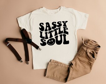 Sassy Little Soul Shirt, Retro Neutral Boho Girls T-Shirt, Trendy Sassy Shirt for Girls, Preppy Shirt, Aesthetic Shirt,Funny Shirt