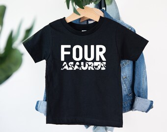 Four Asaurus Shirt, Four Year Birthday Shirt, Fourth Birthday Boy, 4th Birthday Shirt, Four Shirt, Four Birthday Party Shirt, Dino Shirt